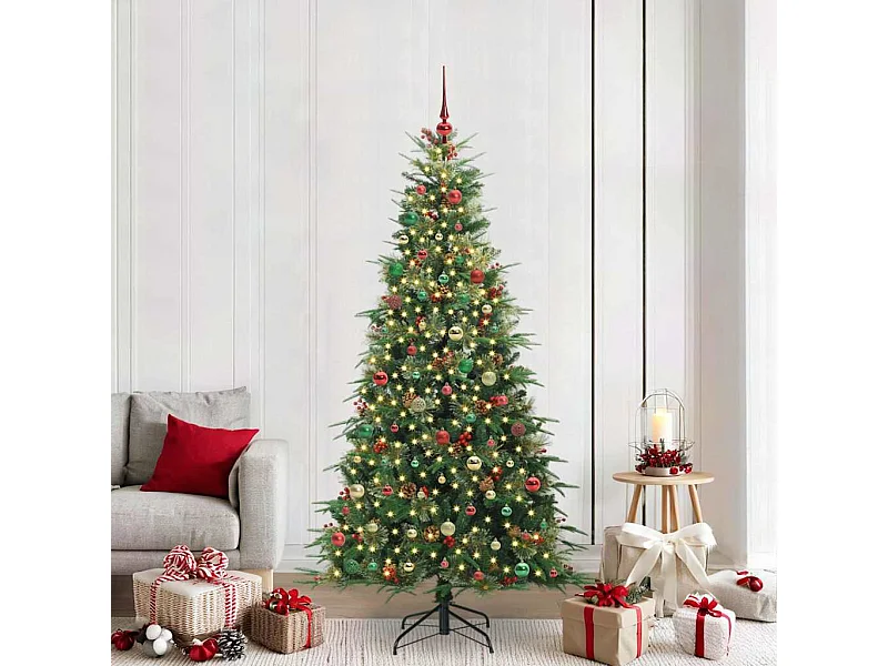 Árbol de Navidad artificial con ramas articuladas Verde 210 cm