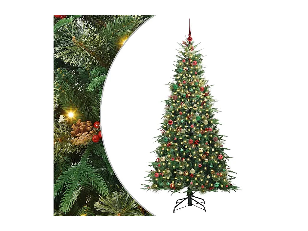 Árbol de Navidad artificial con ramas articuladas Verde 210 cm