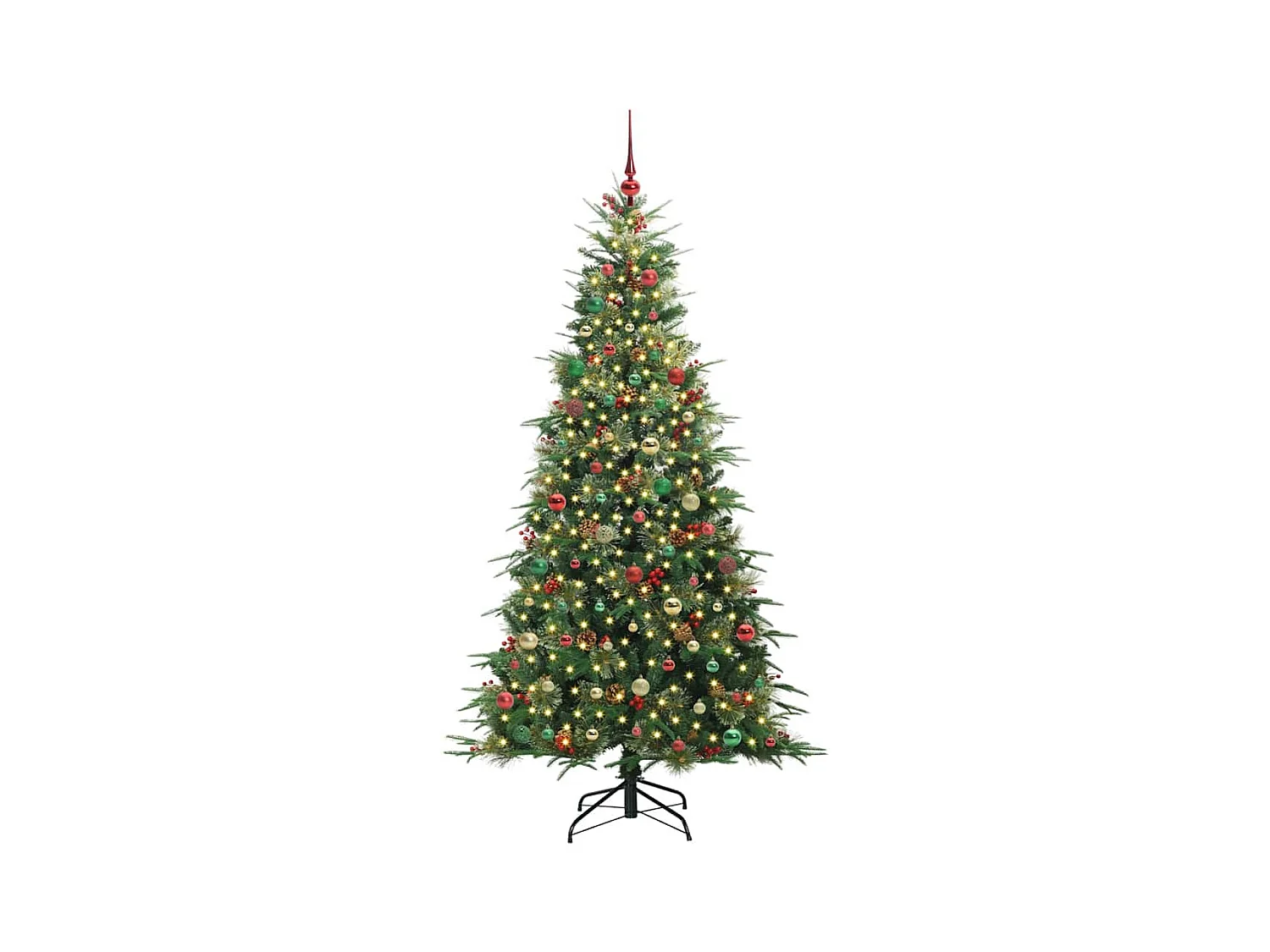 Árbol de Navidad artificial con ramas articuladas Verde 210 cm