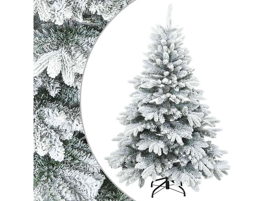 Arbre de Noël Artificiel Moderne à Charnières Flocké avec Neige