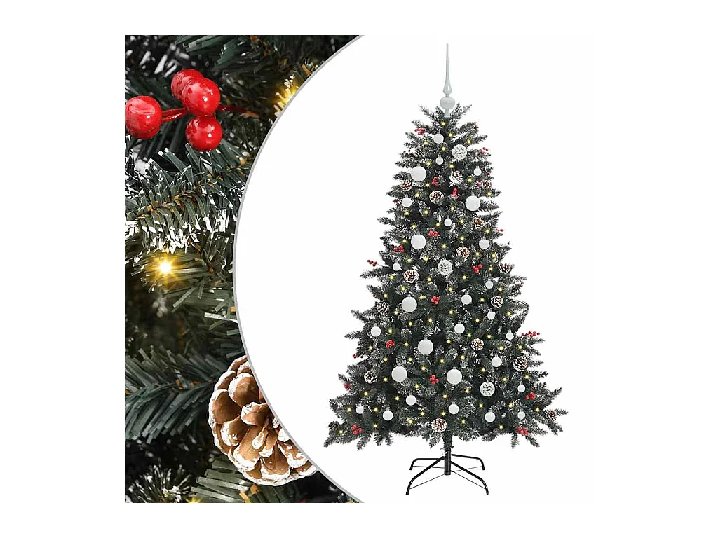 Árbol de Navidad artificial con 150 LED Verde 68 x 68 x 120 cm