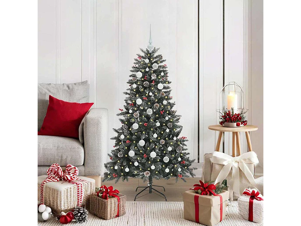Sapin de Noël artificiel avec 150 LED Vert 68 x 68 x 120 cm
