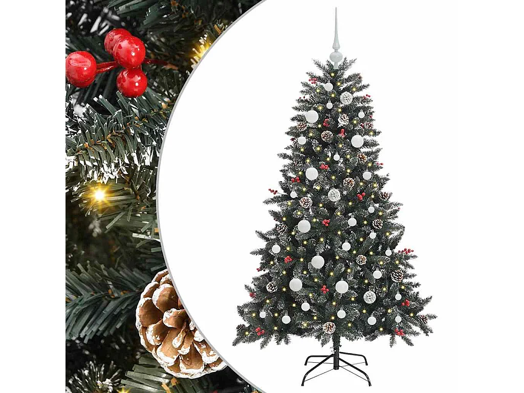 Sapin de Noël artificiel avec 150 LED Vert 68 x 68 x 120 cm