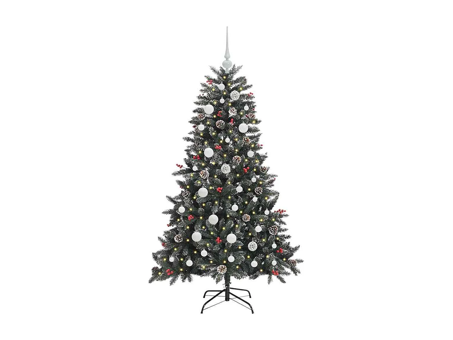 Sapin de Noël artificiel avec 150 LED Vert 68 x 68 x 120 cm
