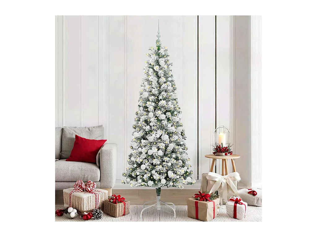 Árbol de Navidad artificial con ramas articuladas 210 cm PVC