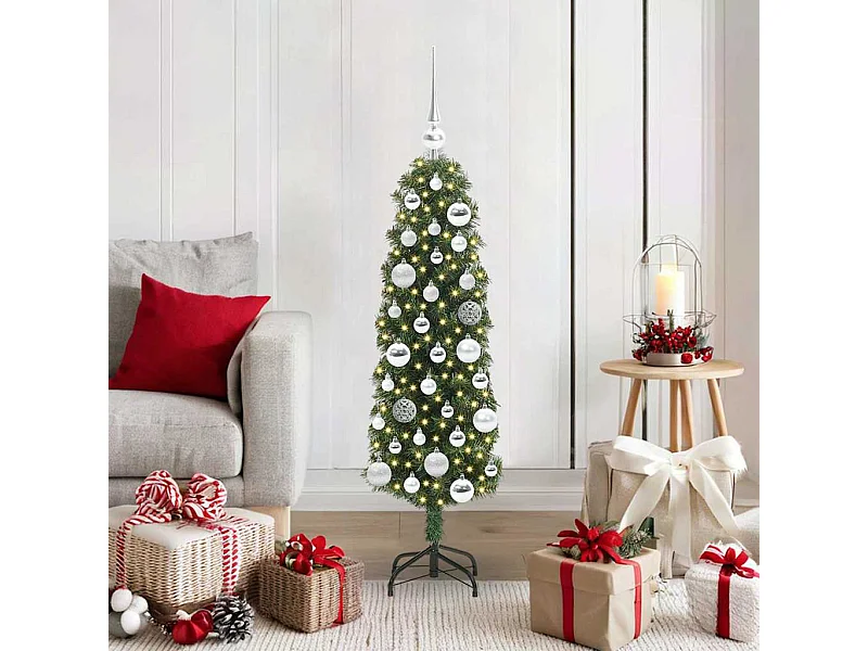 Árbol de Navidad artificial Verde 120 cm PVC, Acero y Plástico