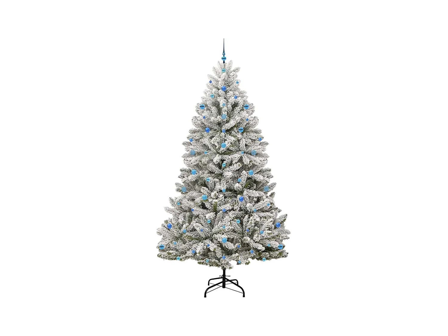 Sapin de Noël artificiel Vert et blanc 270 cm PVC et métal