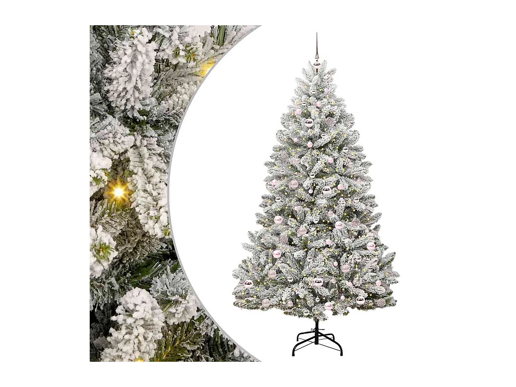 Árbol de Navidad artificial Verde y 210 cm PVC y Metal