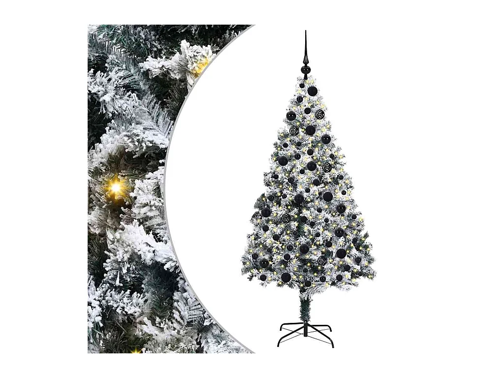 Árbol de Navidad artificial Verde 180 cm PVC y Acero y Plástico