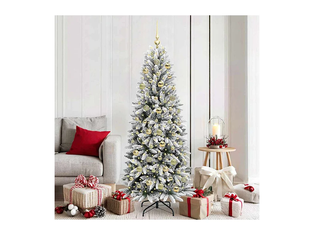 Sapin de Noël artificiel avec 300 LED Blanc 73 x 73 x 180 cm