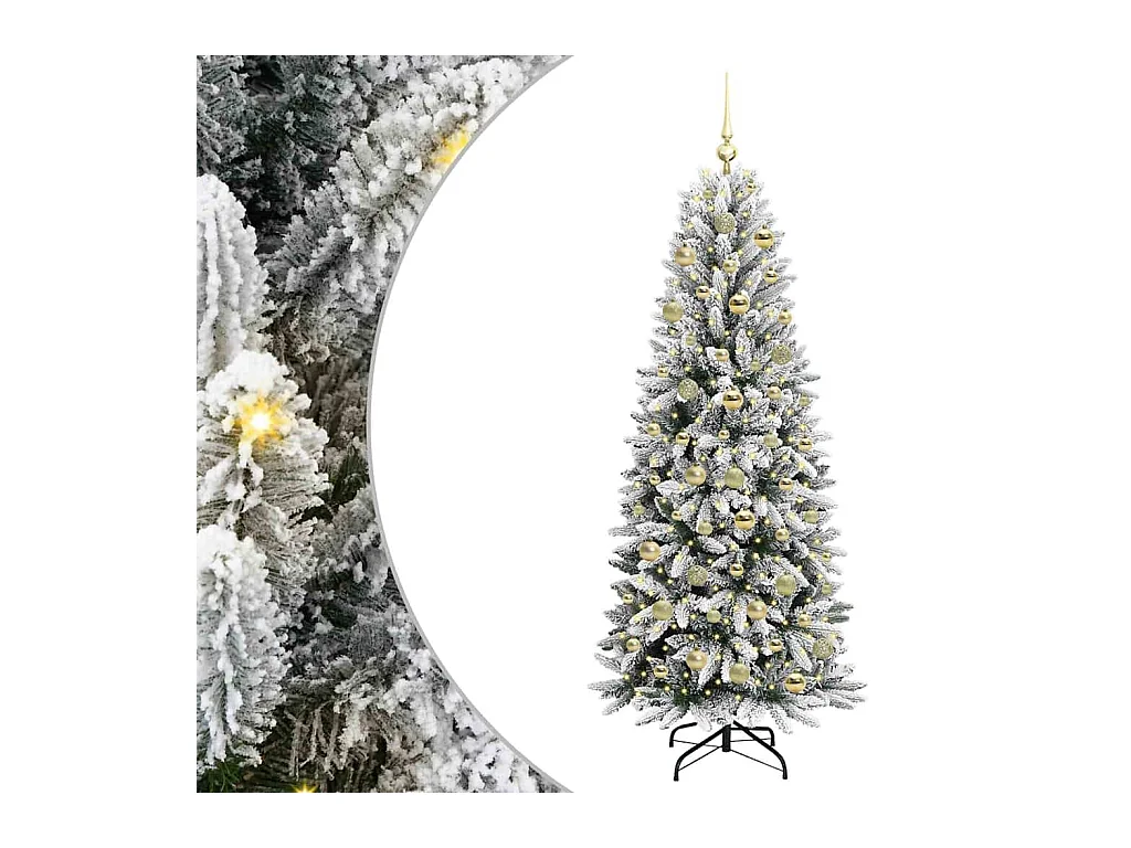Sapin de Noël artificiel avec 300 LED Blanc 73 x 73 x 180 cm