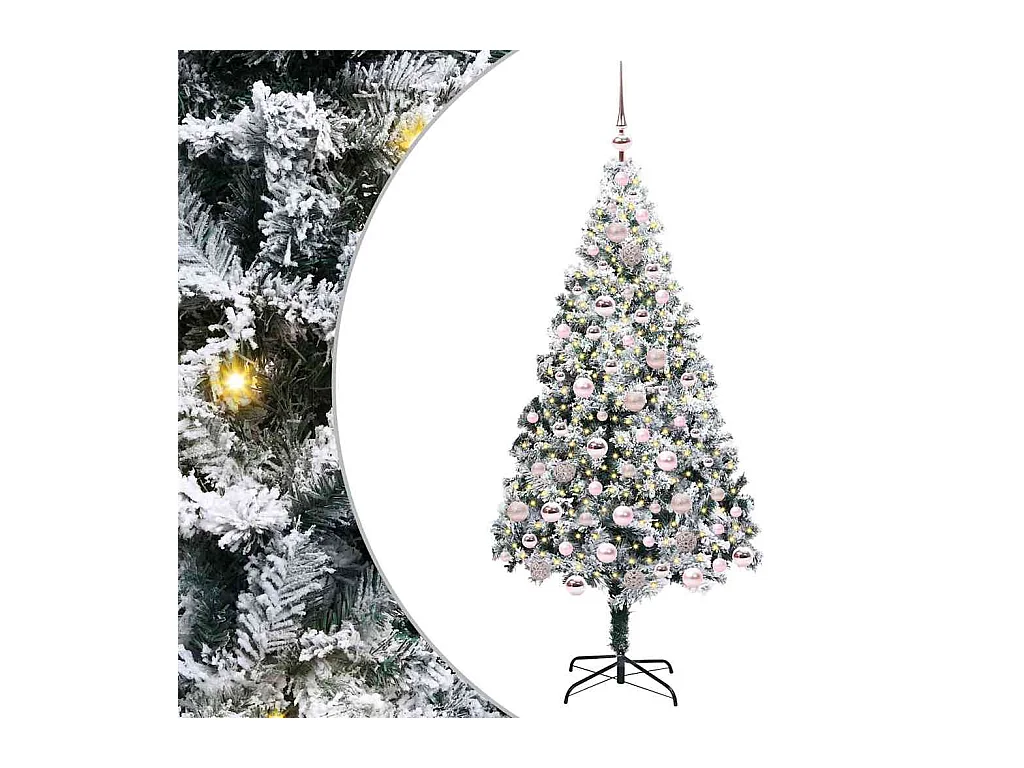 Sapin de Noël artificiel Vert 180 cm PVC, Acier et Plastique