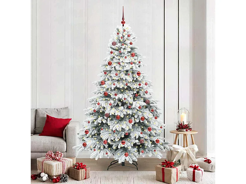 Sapin de Noël artificiel avec 300 LED Vert 210 cm PE et PVC