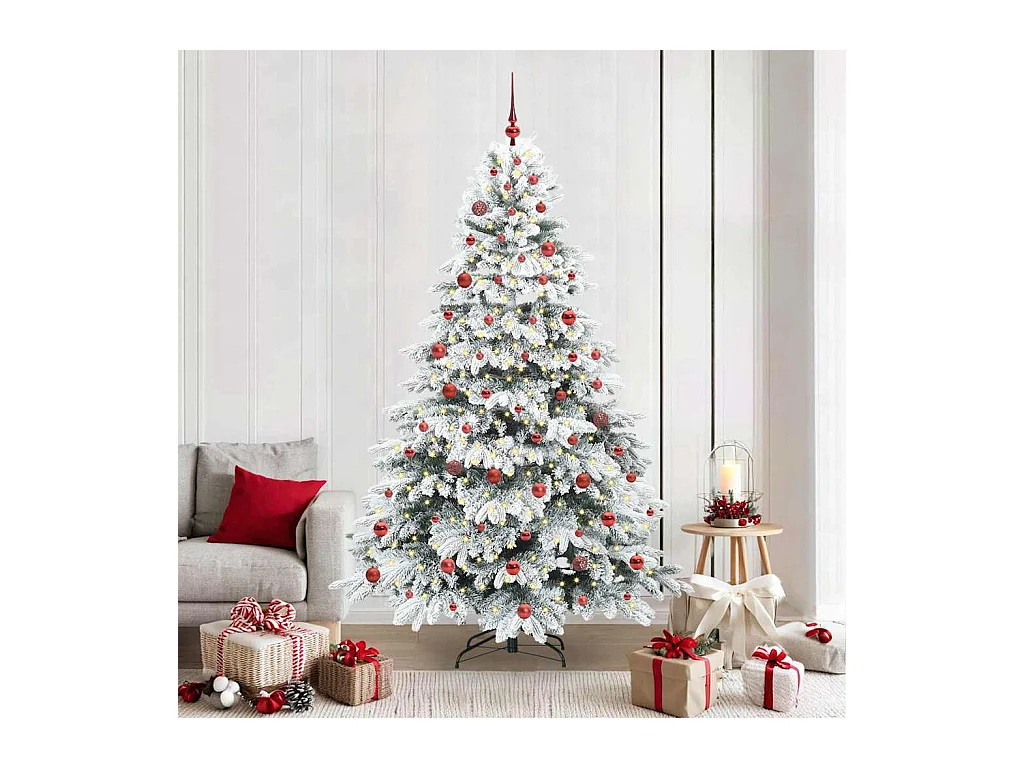 Sapin de Noël artificiel avec 300 LED Vert 210 cm PE et PVC