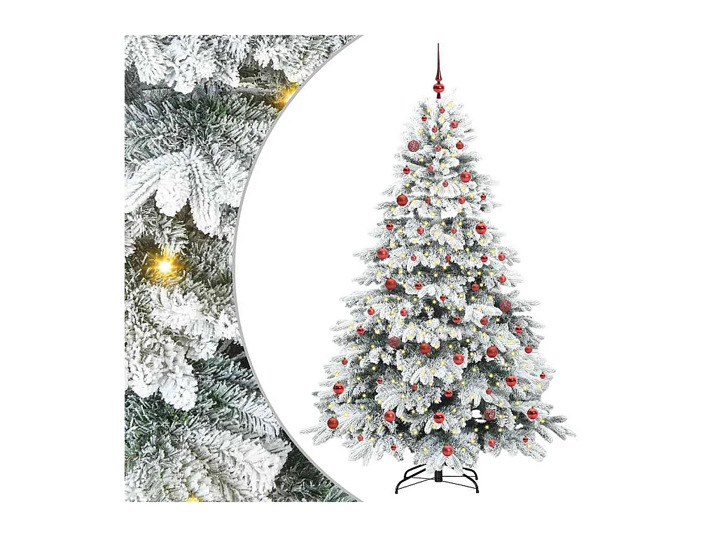 Sapin de Noël artificiel avec 300 LED Vert 210 cm PE et PVC