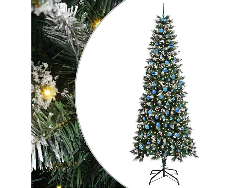 Sapin de Noël artificiel avec 300 LED Vert 96 x 96 x 240 cm