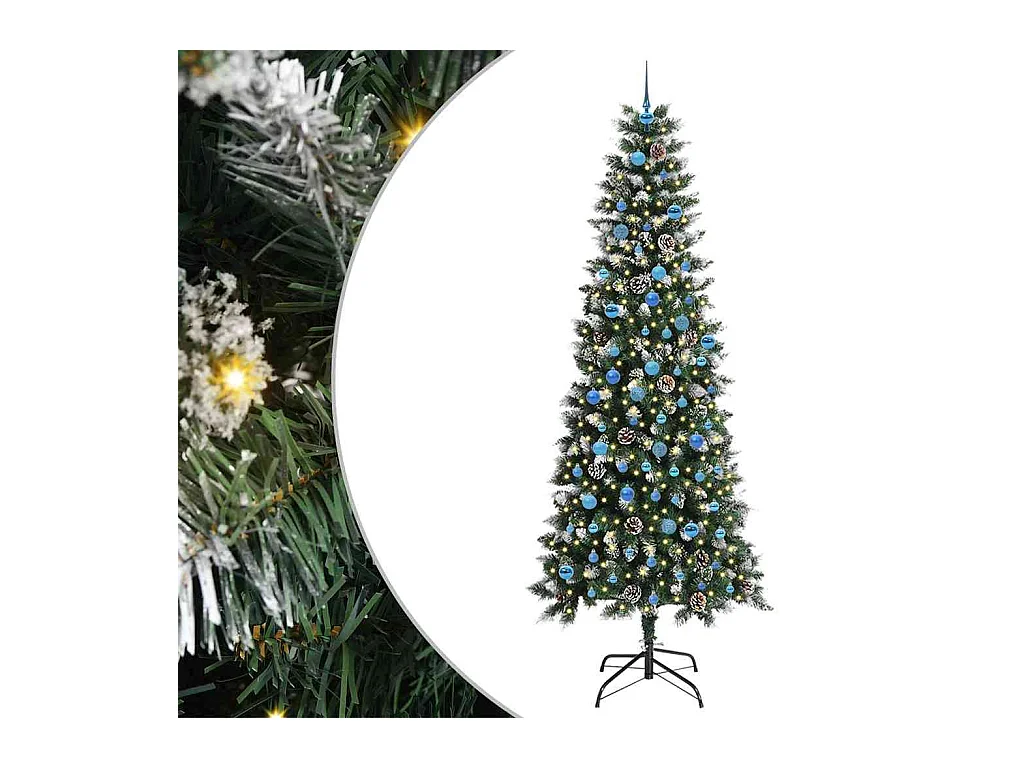Sapin de Noël artificiel avec 300 LED Vert 96 x 96 x 240 cm