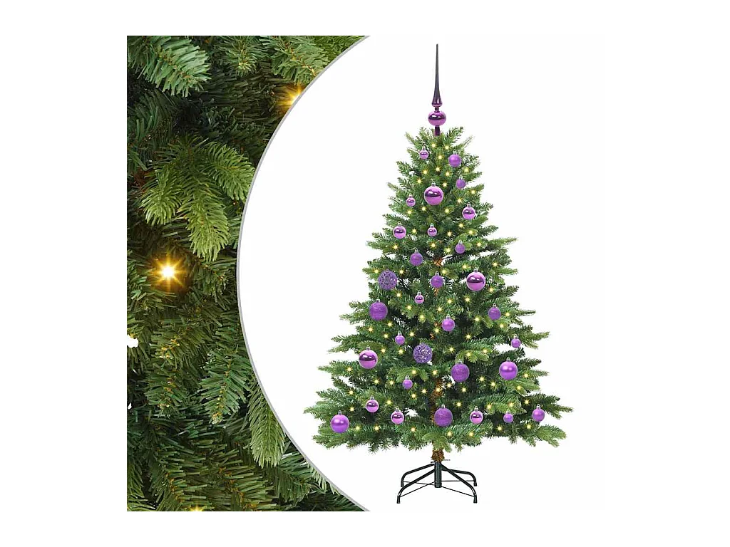 Árbol de Navidad artificial con 150 LED Verde 120 cm PE y PVC