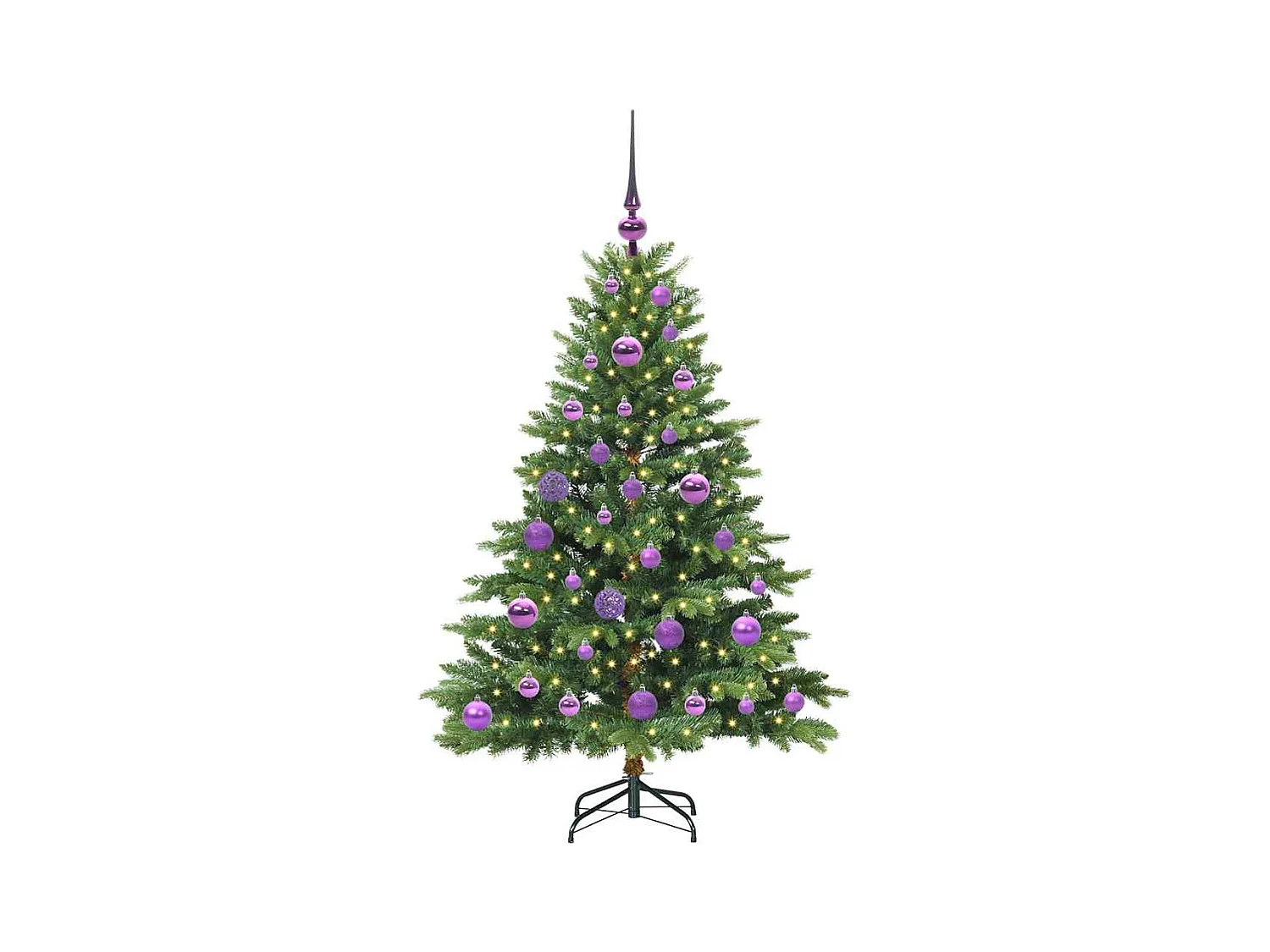 Árbol de Navidad artificial con 150 LED Verde 120 cm PE y PVC
