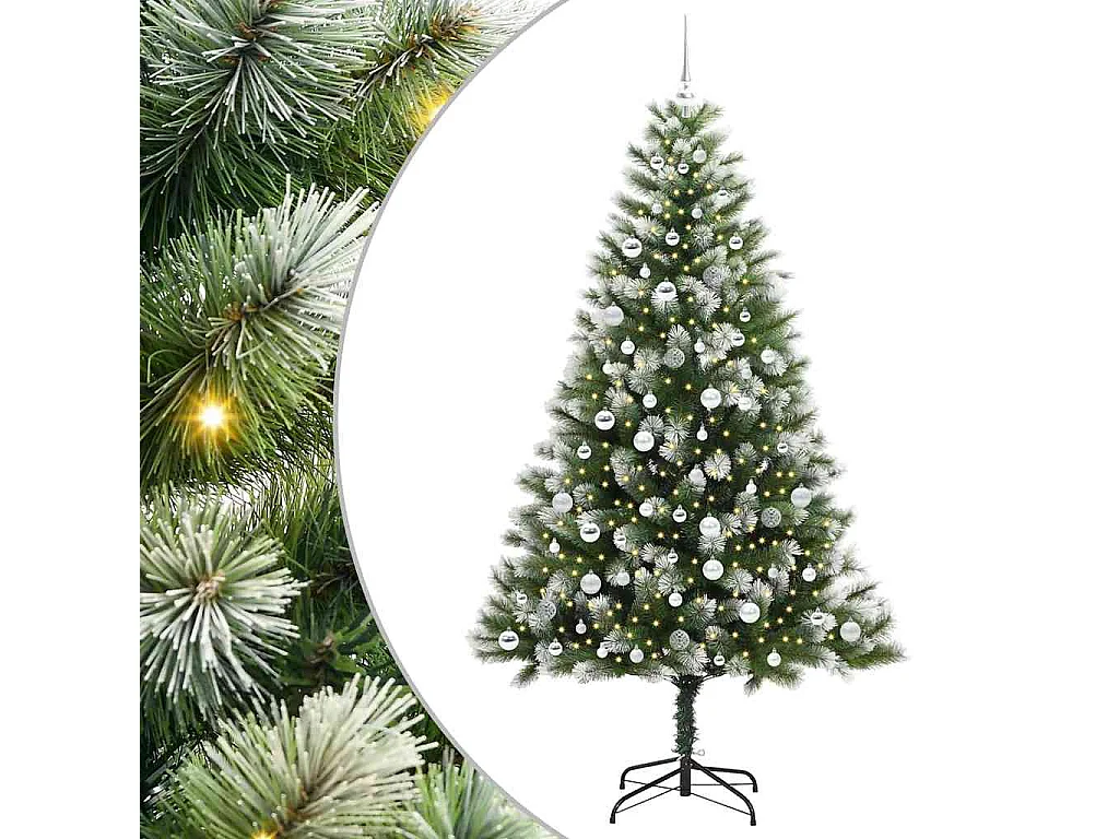 Sapin de Noël artificiel à charnière avec neige en flocons