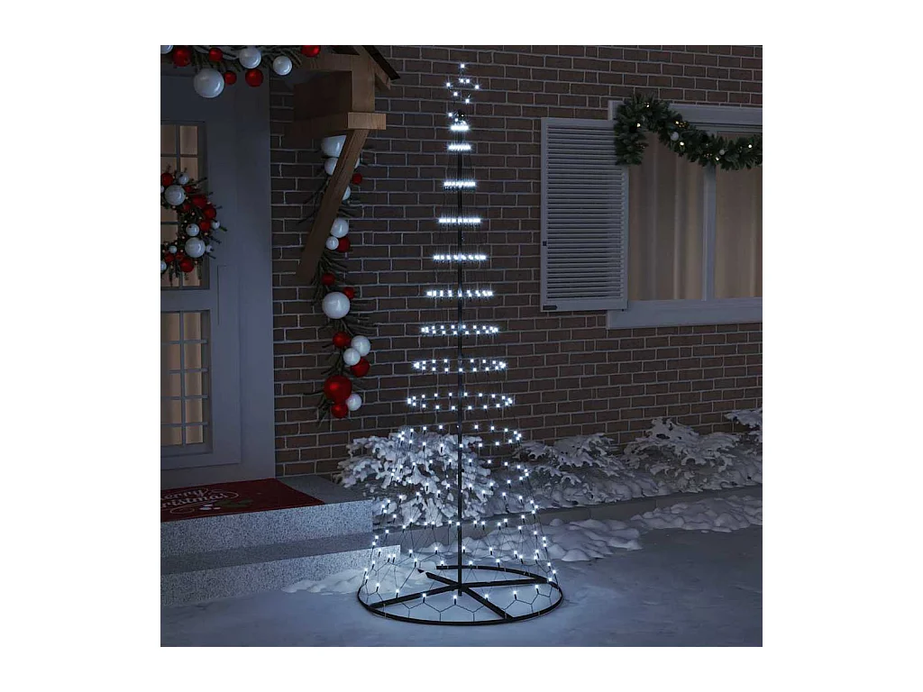 Árbol de Navidad LED con 290 LED Frío 100 x 100 x 250 cm Metal
