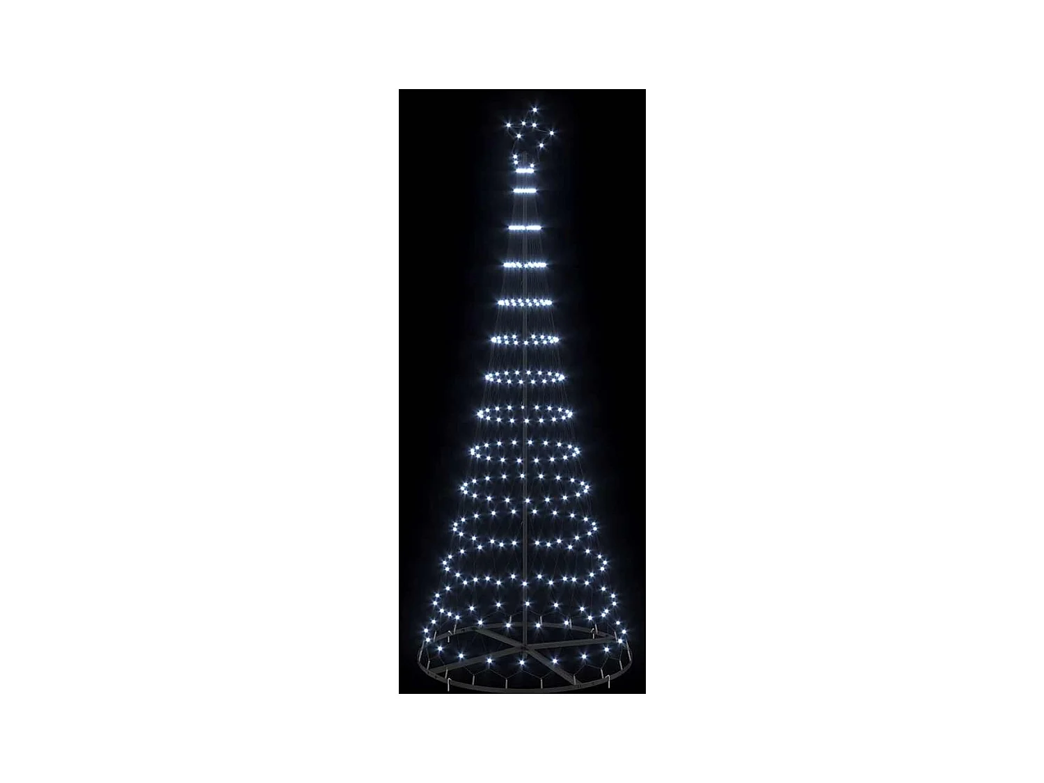 Árbol de Navidad LED con 290 LED Frío 100 x 100 x 250 cm Metal