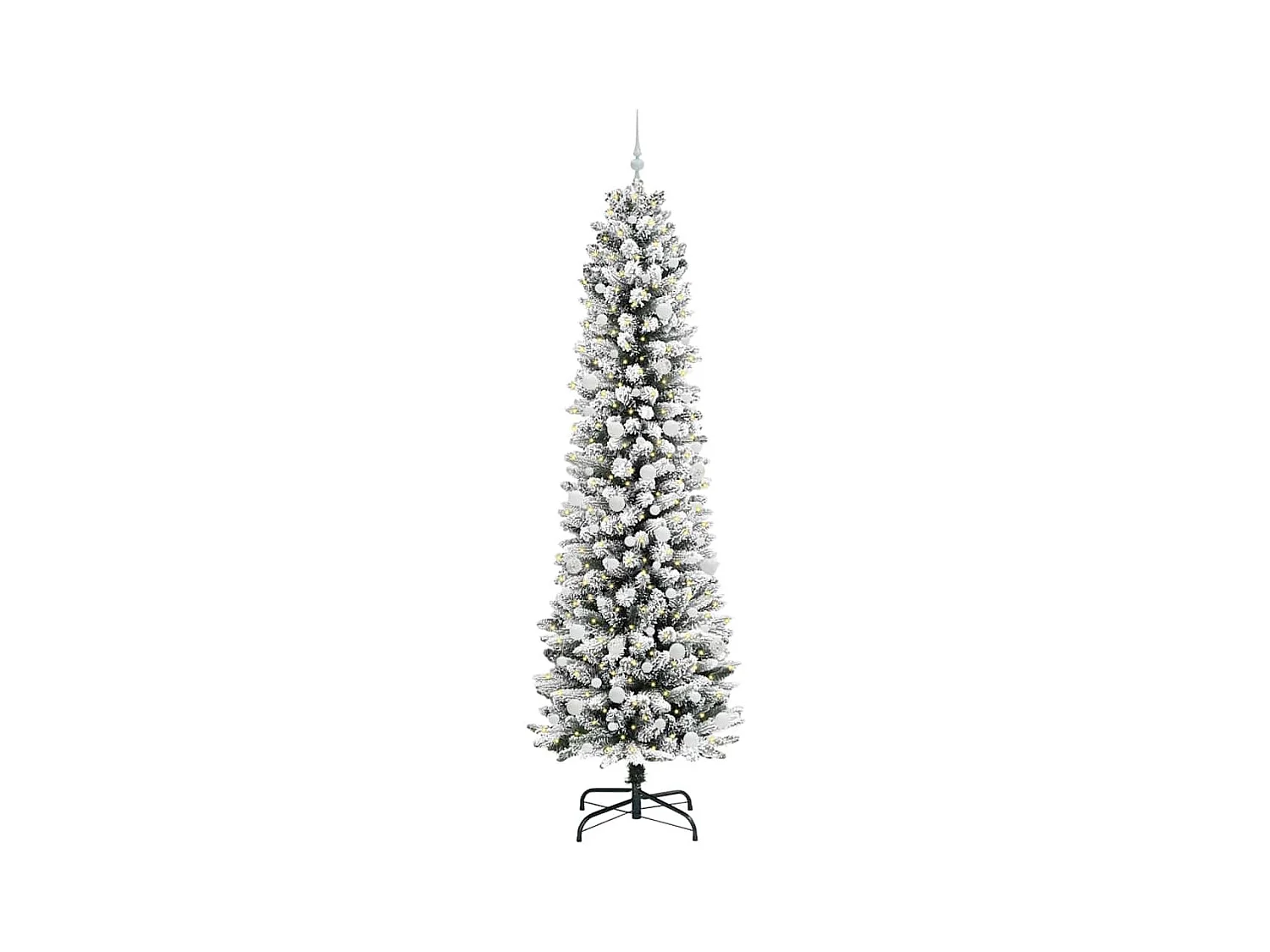 Sapin de Noël artificiel avec 300 LED Vert et blanc 240 cm