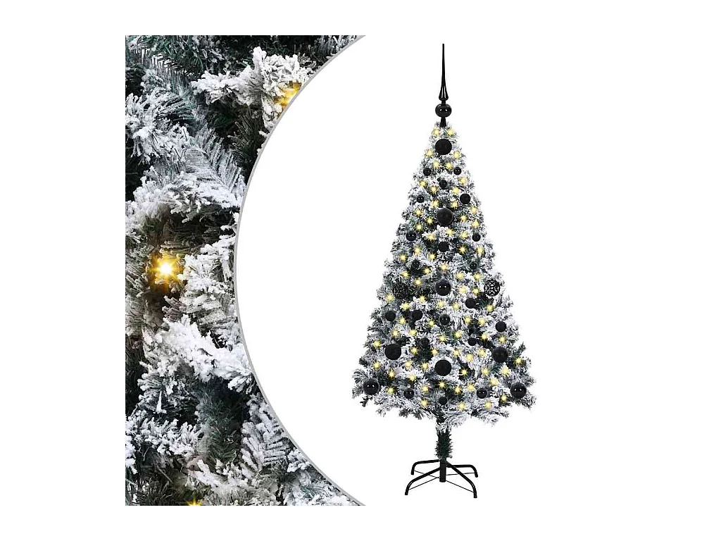 Árbol de Navidad artificial Verde 120 cm PVC y Acero y Plástico