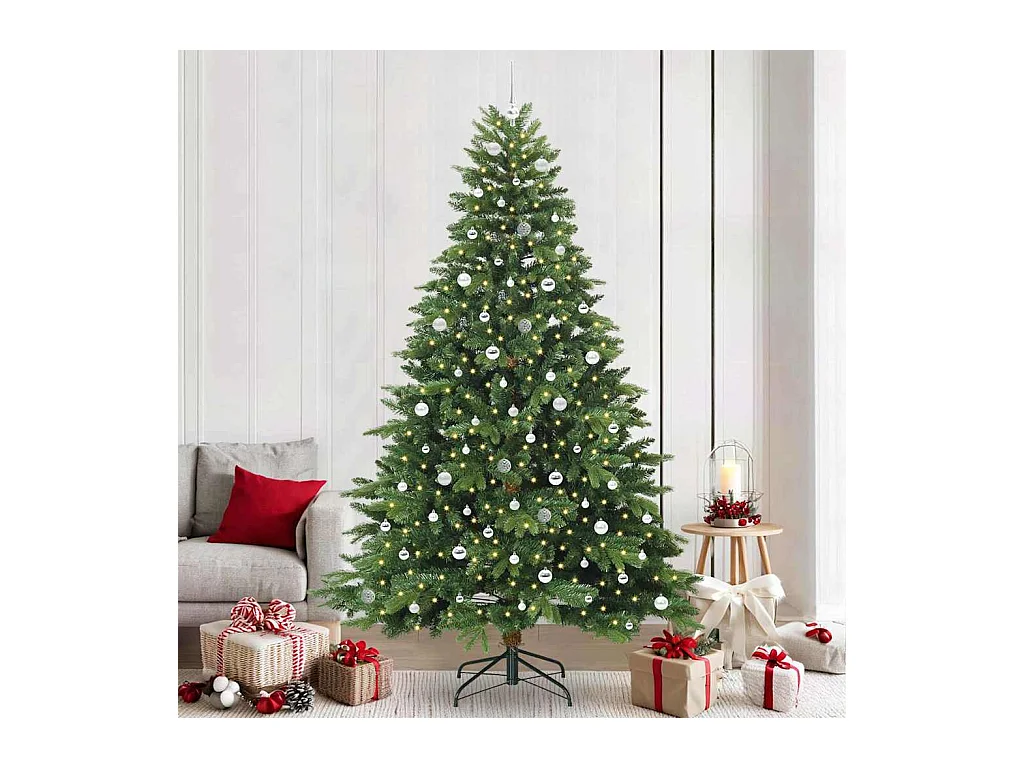 Sapin de Noël artificiel avec 300 LED Vert 240 cm PE et PVC