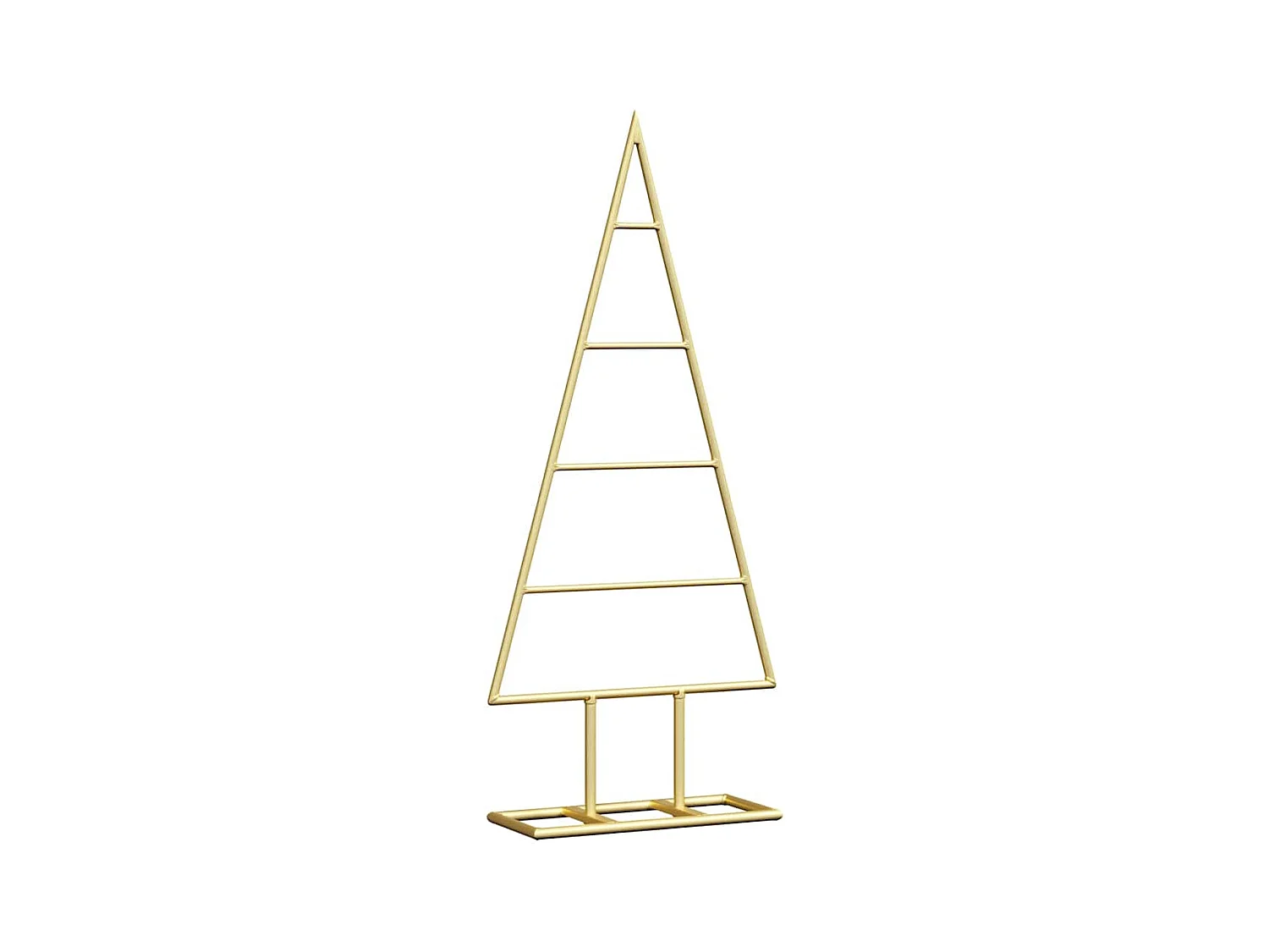 Árbol de Navidad de metal con soporte Dorado 60 cm