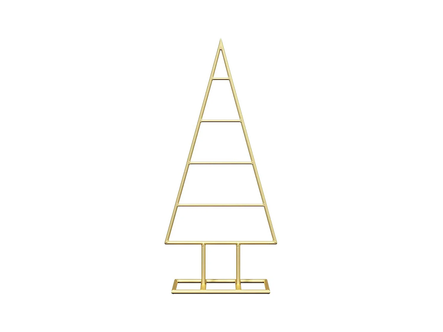 Árbol de Navidad de metal con soporte Dorado 60 cm