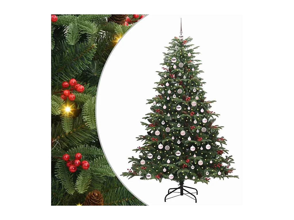 Árbol de Navidad artificial Verde 210 cm PVC, Metal y Plástico