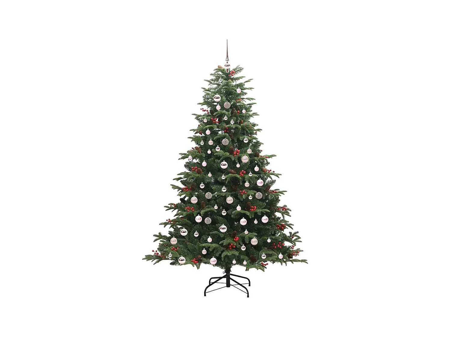 Árbol de Navidad artificial Verde 210 cm PVC, Metal y Plástico