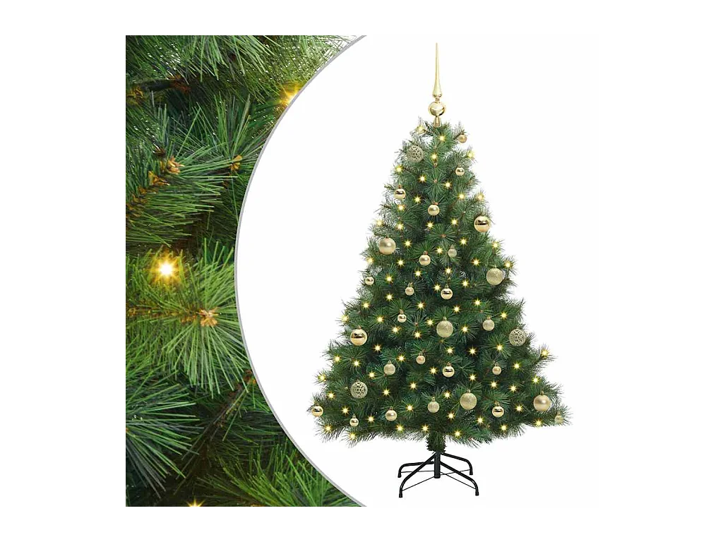 Árbol de Navidad artificial con 150 LED Verde 120 cm PE y PVC
