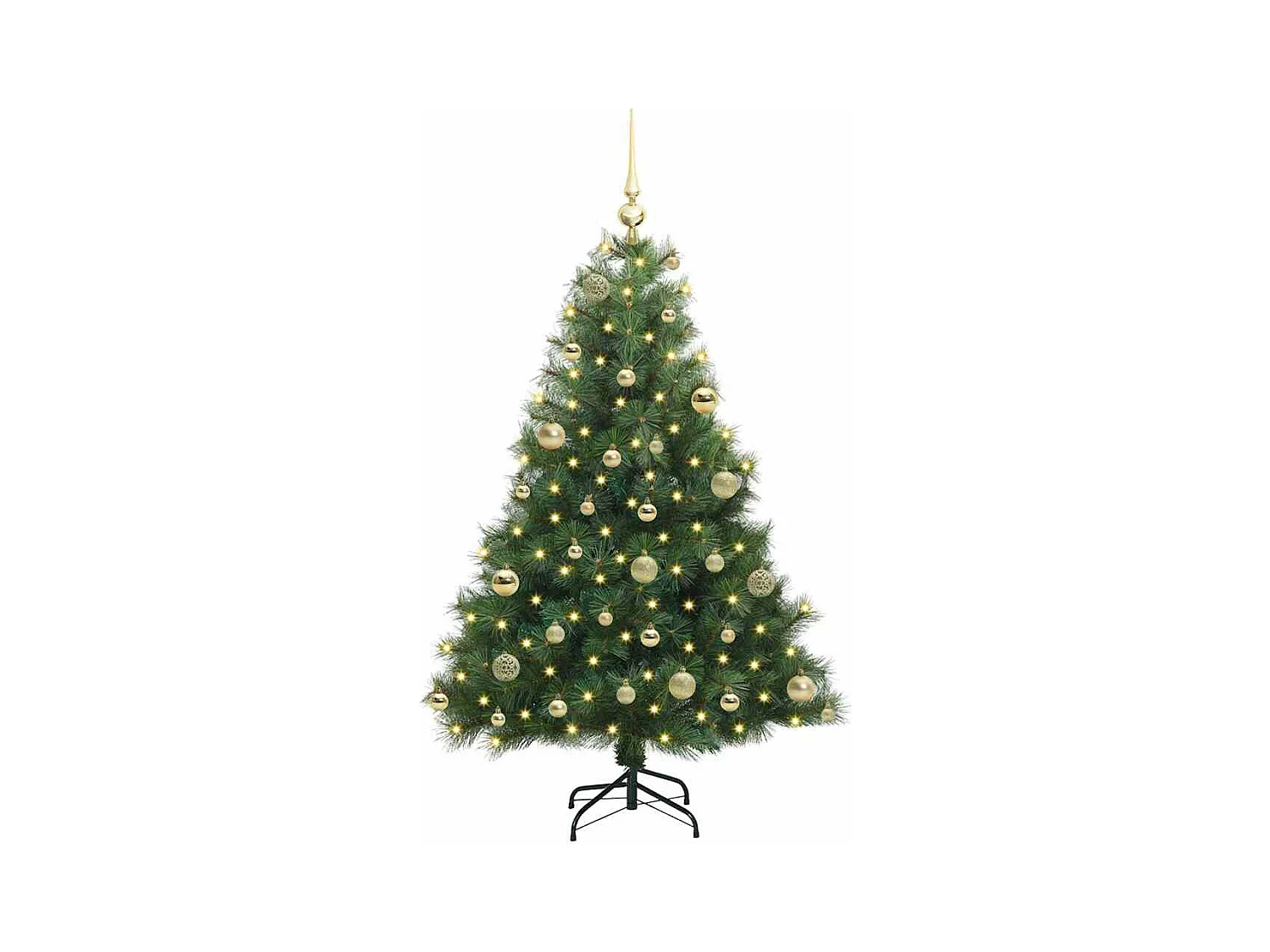 Árbol de Navidad artificial con 150 LED Verde 120 cm PE y PVC