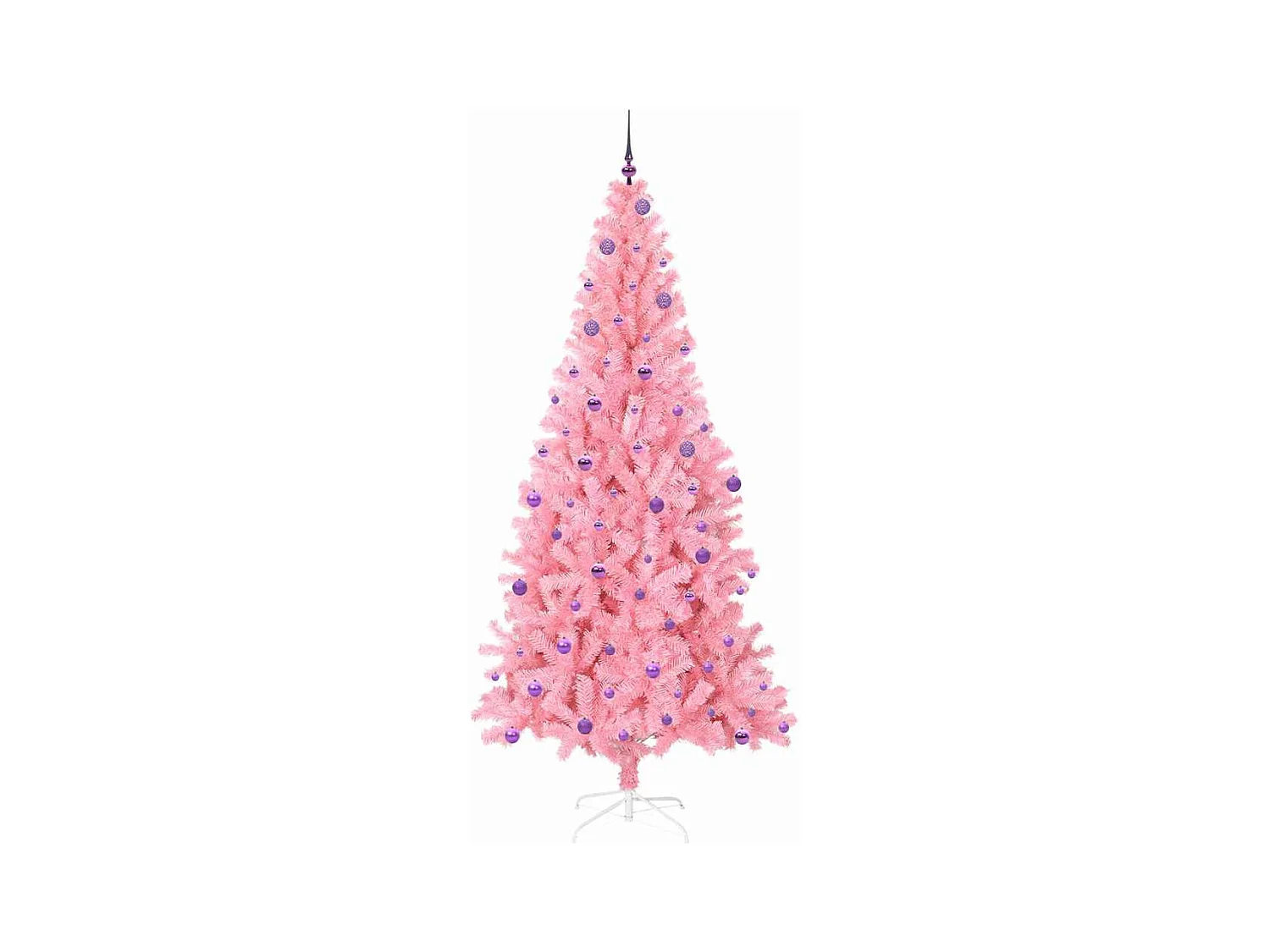 Sapin de Noël avec 300 LED avec support Rose 240 cm PVC