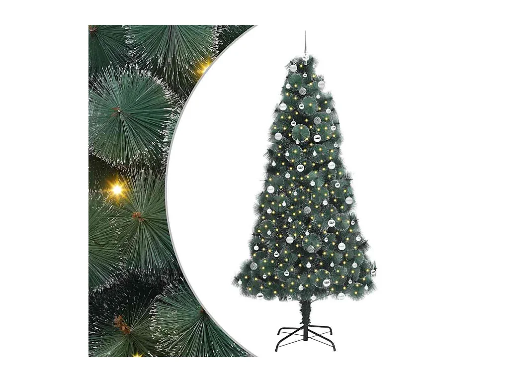 Arbre de Noël artificiel pré-éclairé avec ensemble de boules