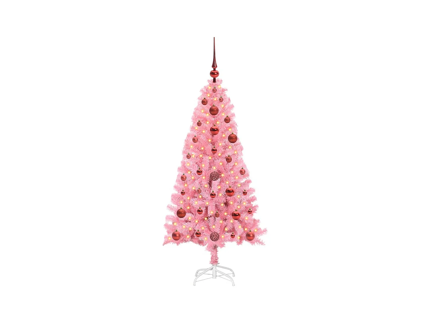 Kerstboom met 150 LED met standaard Roze 120 cm PVC