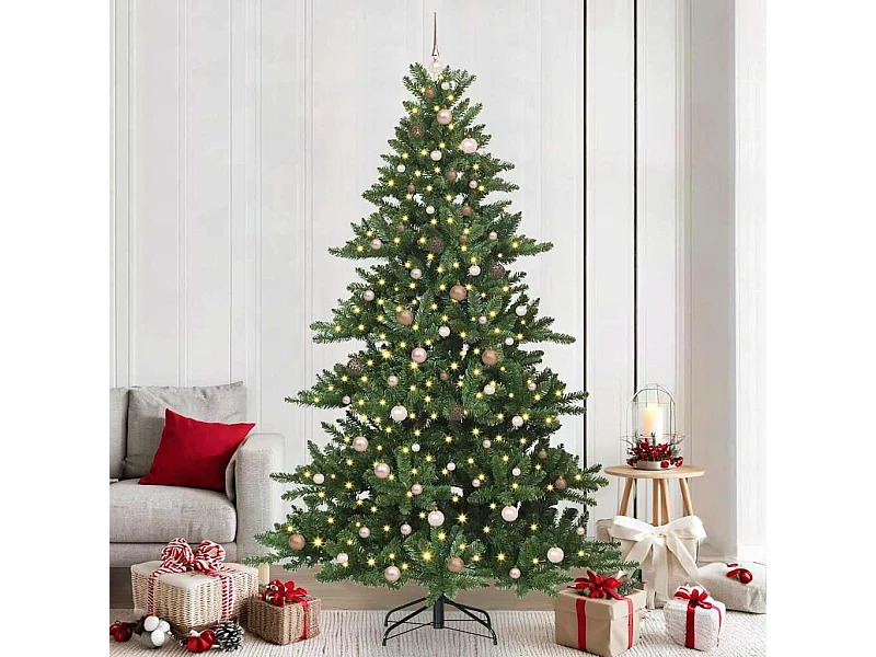 Árbol de Navidad artificial con ramas articuladas 240 cm PVC
