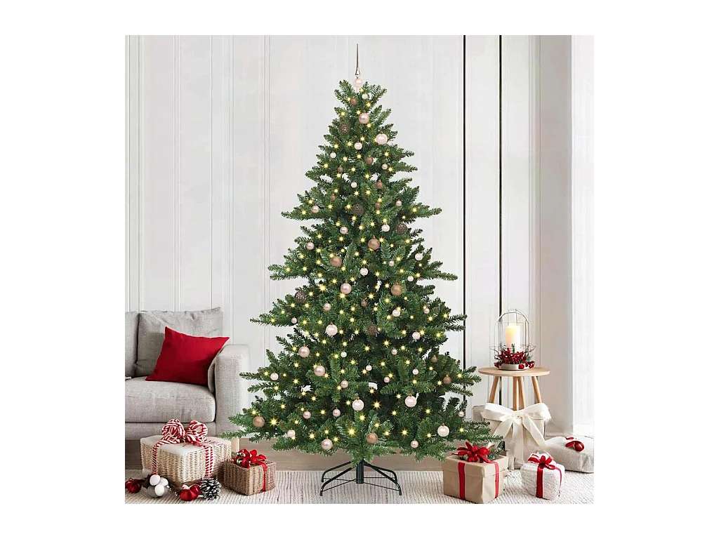 Árbol de Navidad artificial con ramas articuladas 240 cm PVC