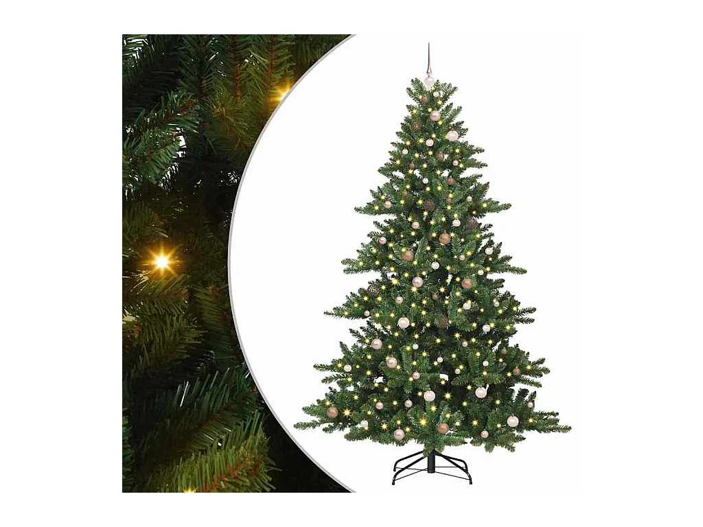 Árbol de Navidad artificial con ramas articuladas 240 cm PVC