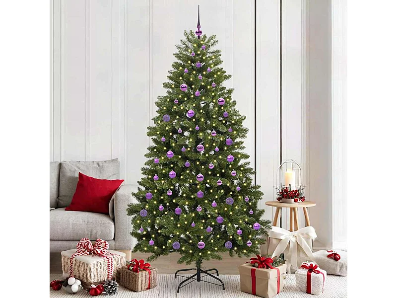 Árbol de Navidad artificial Verde 210 cm PVC y Metal