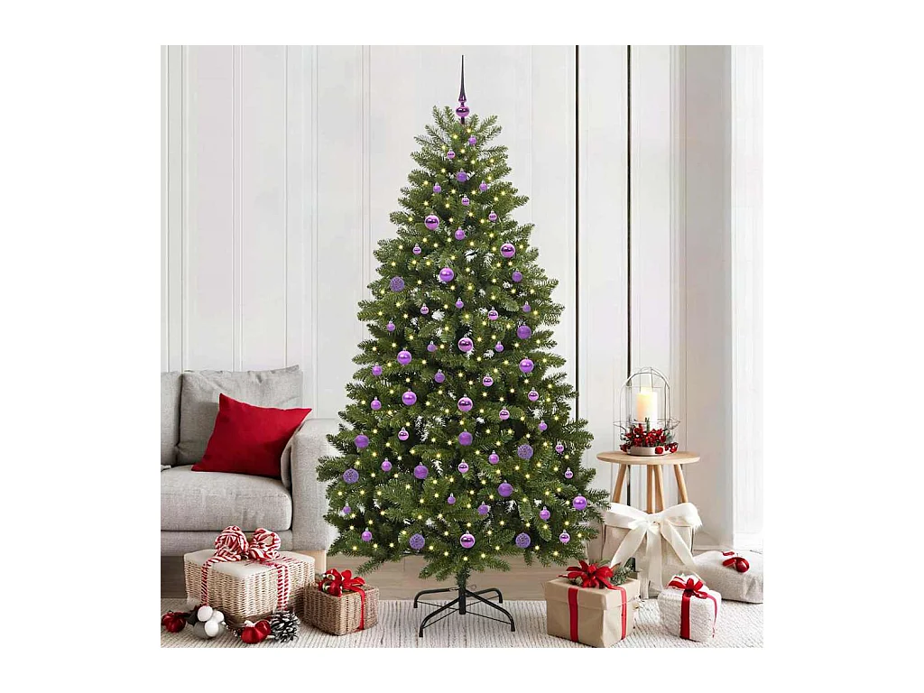 Árbol de Navidad artificial Verde 210 cm PVC y Metal