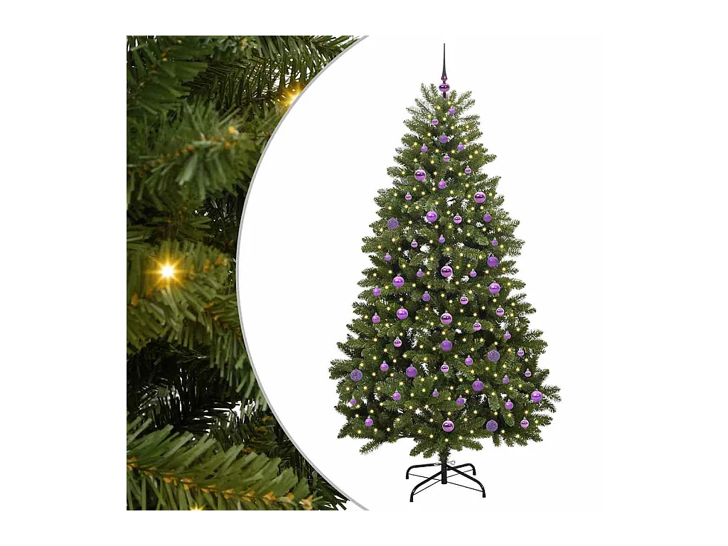 Árbol de Navidad artificial Verde 210 cm PVC y Metal