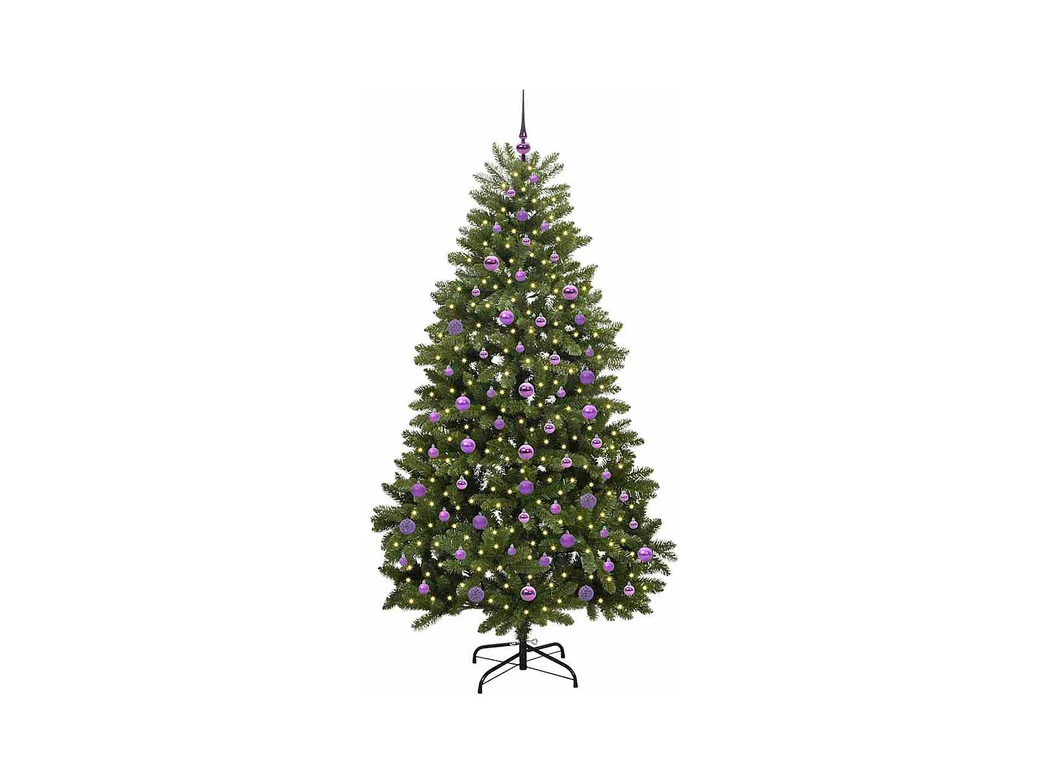Árbol de Navidad artificial Verde 210 cm PVC y Metal