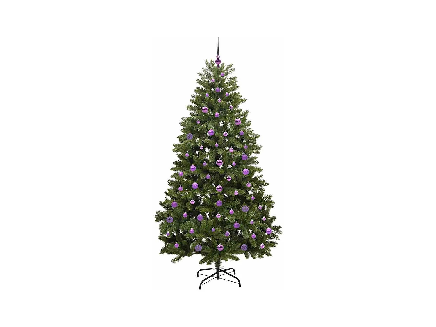 Árbol de Navidad artificial Verde 210 cm PVC y Metal