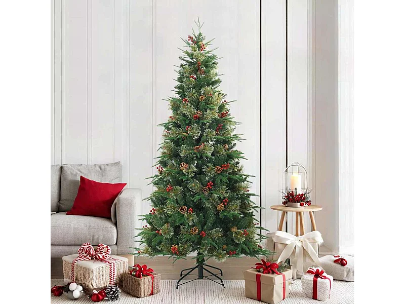 Sapin de Noël Artificiel à Branches Articulées Vert 210 cm