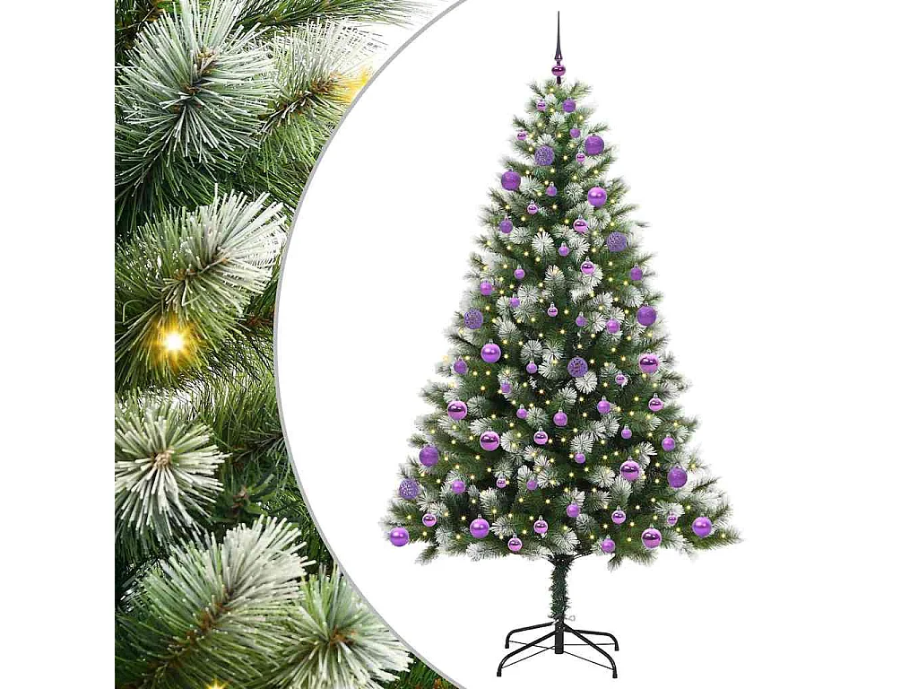 Sapin de Noël artificiel à charnière avec neige en flocons