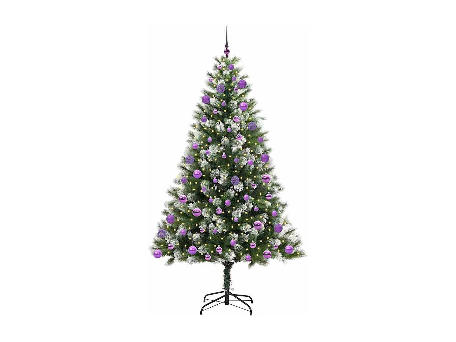 Sapin de Noël artificiel à charnière avec neige en flocons