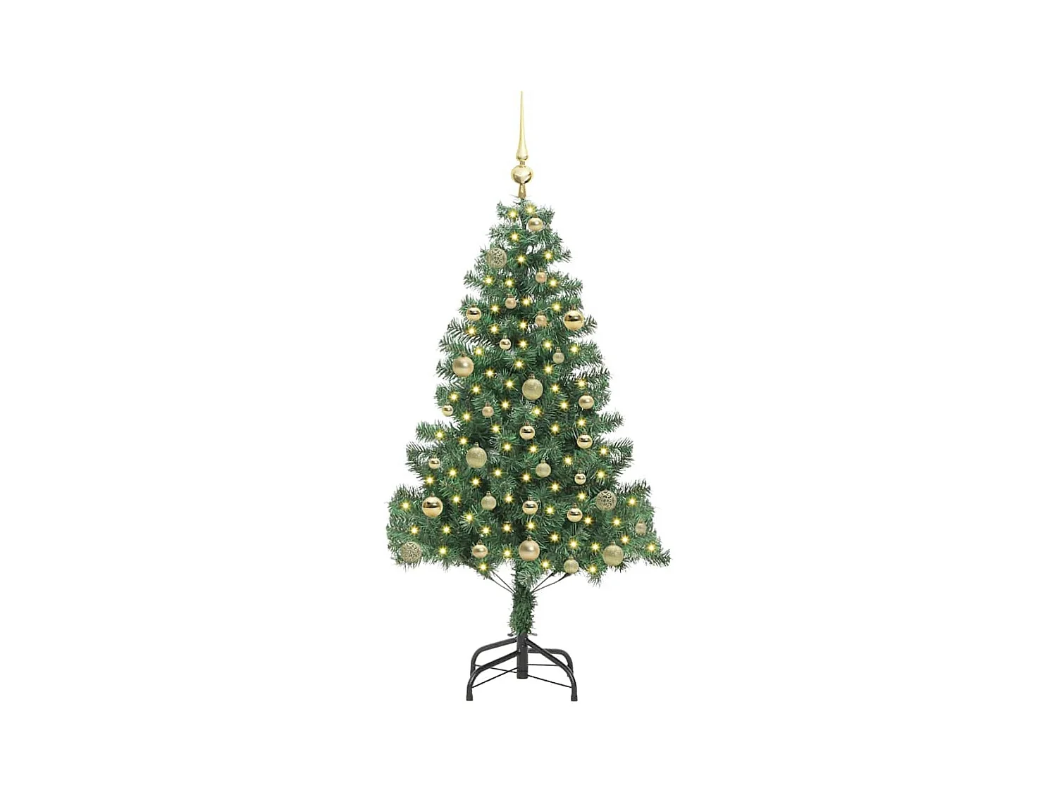 Sapin de Noël avec 150 LED avec support Vert 150 cm PVC
